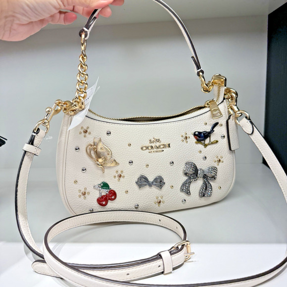 Coach Teri Shoulder Bag With Pins CCE87 & Gift Receipt Authentic ‼️ - Picture 1 of 11